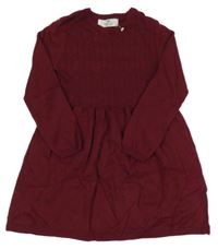 Vínové vlnené šaty H&M