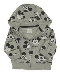 Šedá propínací mikina s Mickeym a kapucí C&A