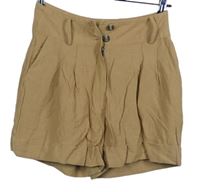 Dámské béžové paper bag kraťasy Primark 
