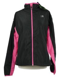 Nové - Dámská černo-růžová šusťáková běžecká bunda Karrimor