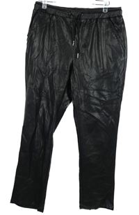 Pánské černé koženkové kalhoty Asos 