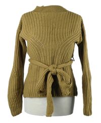 Dámský pískový svetr s páskem Boohoo 