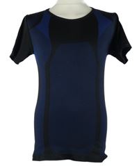 Pánské černo-modré sportovní funkční tričko 