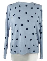 Dámský světlemodrý puntíkovaný svetr M&S