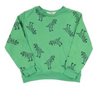 Neónově zelená mikina s dinosaurami H&M