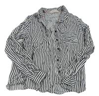 Bielo-čierna pruhovaná blúzka H&M