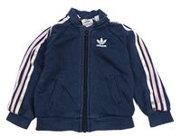 Tmavomodrá prepínaci mikina s logom Adidas