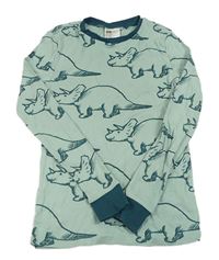 Khaki pyžamové triko s dinosaury H&M