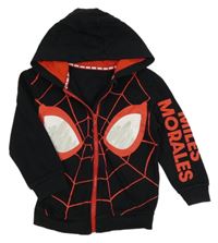 Čierna prepínaci mikina so Spidermanem a kapucňou George