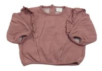 Vínová mikina s čipkou Next