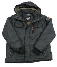 Černá melírovaná šusťáková zimní funkční bunda s kapucí Killtec