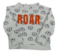 Svetlosivá mikina s tigrami a nápisom Minoti