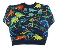 Tmavomodrá mikina s dinosaurami Nutmeg