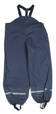 Tmavomodré melírované šusťákové podšité laclové kalhoty TCM