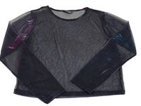 Čierno-farebné metalické tylové tričko Primark