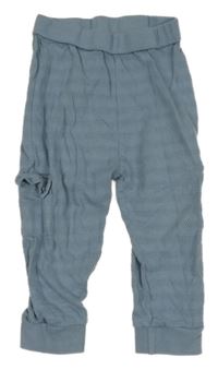 Modré pruhované ľahké tepláky s vreckami Primark