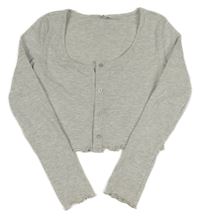 Svetlosivé melírované prepínaci crop tričko Page one young