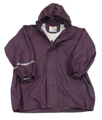 Fialová nepromokavá bunda s kapucí 