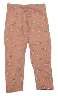 Růžové teplákové legíny s jednorožci C&A