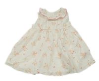 Biele plátenné šaty s farebnými kvietkami Nutmeg