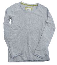 Sivé tričko s dírkovaným vzorom a čipkou Mini Boden