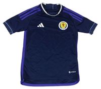 Tmavomodré sportovní tričko - Skotsko Adidas