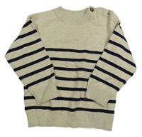 Béžový ľahký pruhovaný sveter Matalan