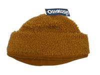 Nové - hnědá huňatá pošitá čepice OshKosh