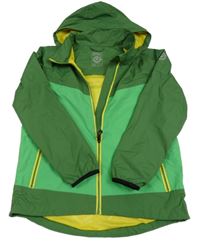 Zelená šusťáková jarní bunda s kapucí