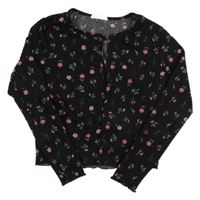 Čierny kvetovaný cardigán Primark