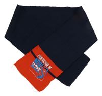 Tmavomodro-červená šála se Spidermanem