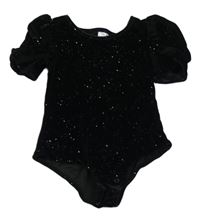 Černé sametové třpytivé body 