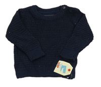 Nové - Tmavomodrý rebrovaný sveter River Island