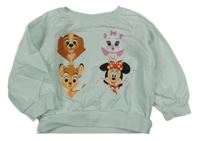 Zelenkavá oversize mikina - Tlapková patrola