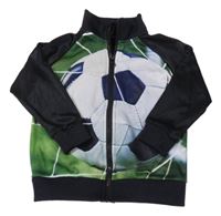 Čierno-zelená prepínaci mikina s loptou