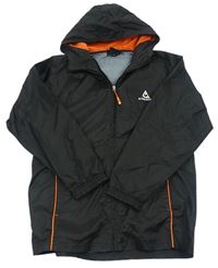 Čierna šušťáková bunda s kapucňou LCS