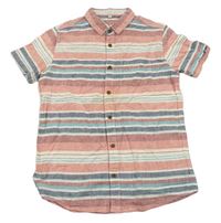 Ružovo-modro-biela pruhovaná košeľa M&S