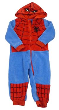 Modro-červená chlpatá kombinéza s kapucí - Spider-man Marvel