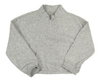 Sivá melírovaná crop mikina Matalan