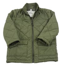 Khaki šusťáková prošívaná zimní bunda Topolino