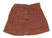 Staroružová sametovo/riflová prepínaci sukňa Zara