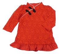 Červené krajkové šaty 