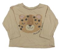 Béžové triko s leopardem Matalan