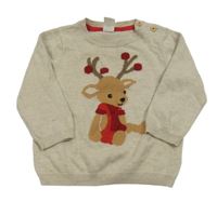 Béžový svetr se sobem H&M