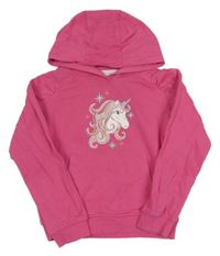Ružová mikina s jednorožcom a kapucňou Mountain Warehouse