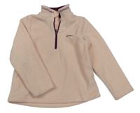 Svetloružová funkčná fleecová mikina Decathlon