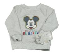 Nové - Šedá melírovaná mikina s Mickeym Primark