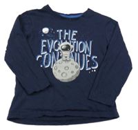 Tmavomodré tričko s kosmonautem Kiki&Koko