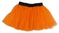 Kockovaným - Oranžová tylová tutu sukňa Red Star