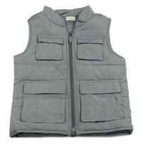 Šedá šusťáková prošívaná zateplená vesta F&F